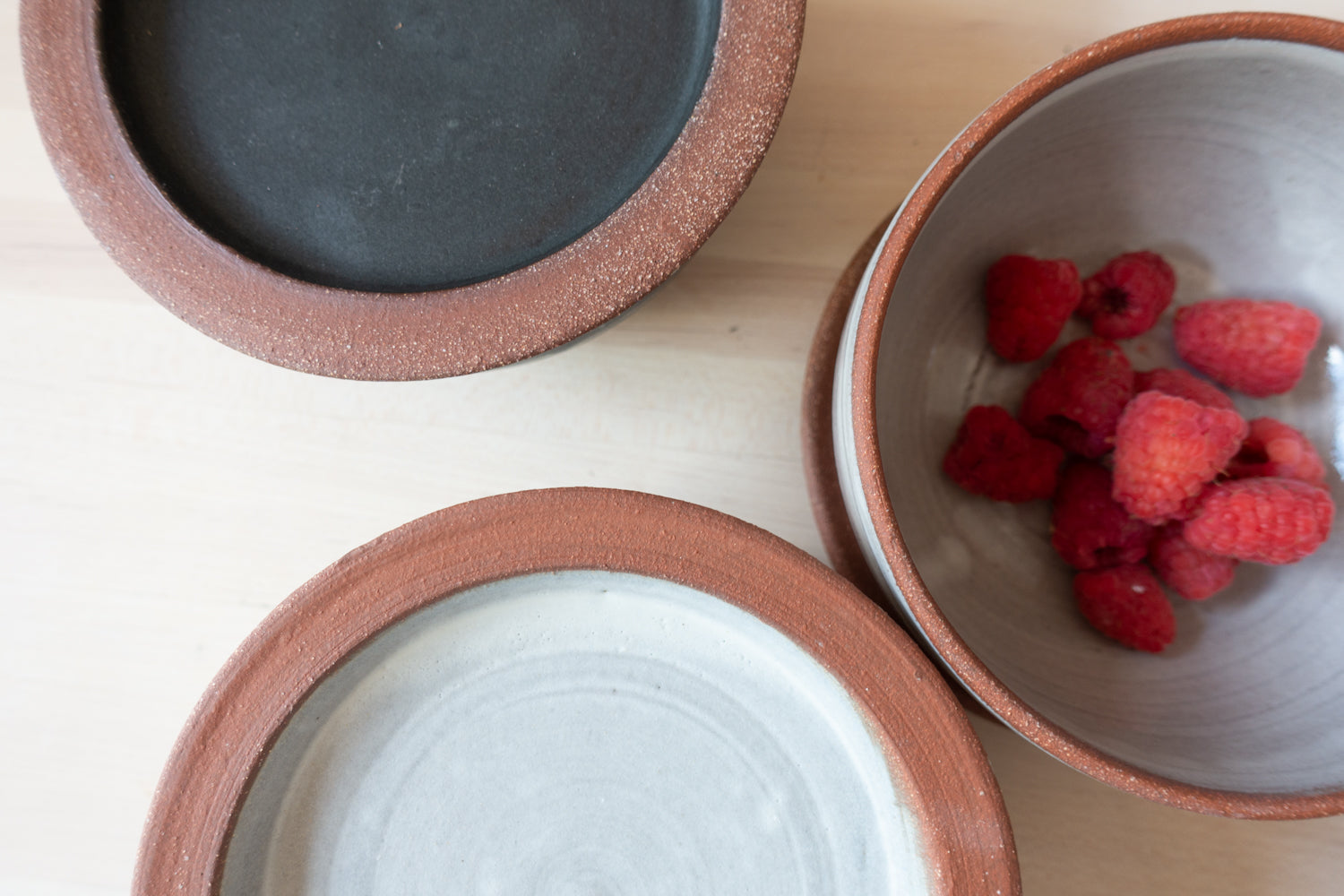 Stoneware storage bowls