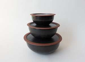 Stoneware storage bowls