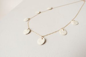 Discs necklace white