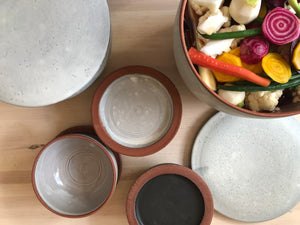 Stoneware storage bowls